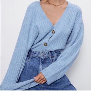 ZARA button front thick rubbed cardigan size small